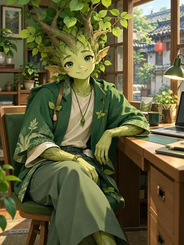 奶茶店里的树精同事封面